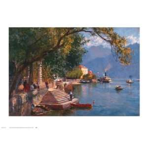  John Woodward Villa Carlotta, Lake Como 32x24 Poster