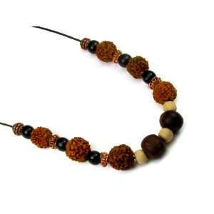   Seed / Shiva Tears, Bodhi Seed, and Black and White Tulsai Wood Beads
