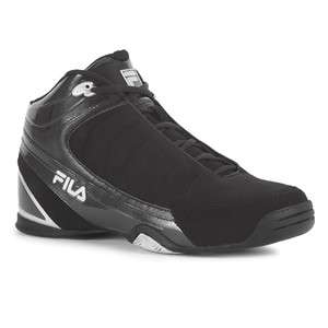 Mens Fila DLS Game Training Basketball Shoes Black/Black/Metallic 