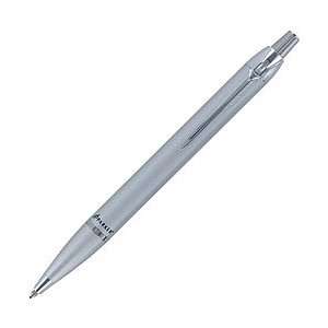  Parker IM Silver Barrel Retractable Medium Ballpoint Pen 