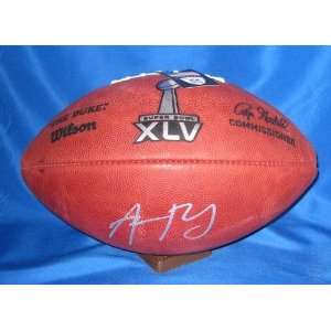  Aaron Rodgers Autographed Super Bowl XLV Football w/ SB 
