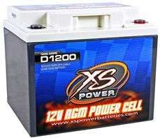 XS Power D1200 2600 Amp AGM Power Cell Car Audio Battery + Terminal 
