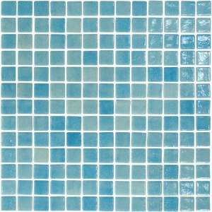  13 x 13 In. Baby Blue TS Glass Blue Mosaic Tile Kitchen 