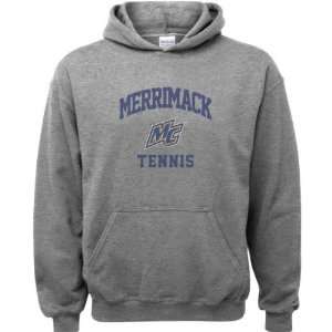 Merrimack Warriors Sport Grey Youth Varsity Washed Tennis Arch Hooded 