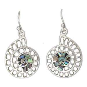 Tomas Sterling Silver Dangle Earrings with Paua Abalone Shell Accents