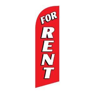  6.5ft Real Estate FOR RENT Feather Banner Flag   INCLUDED 
