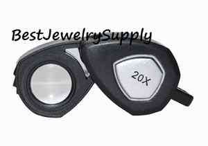 20x 15mm Jewelers Eye Loupe Magnifier Magnifying Glass Plastic Outside 