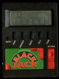 WACO BLACKJACK 21 CASINO ELECTRONIC HANDHELD LCD GAME  