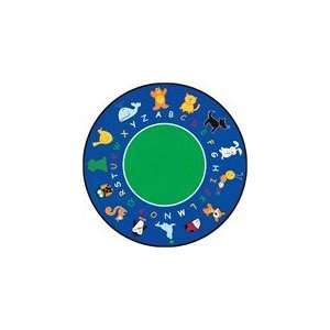  Learning Carpet CPR401   ABC Animals Educational Rug Round 