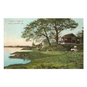  Summer Camp, Saco River, Maine Premium Poster Print, 18x12 