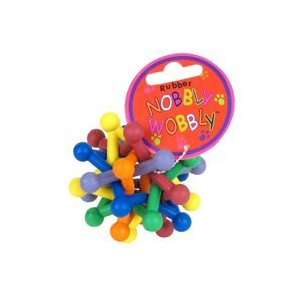   Nobbly Wobbly 2in with Bell Rubber Dog or Bird Toy