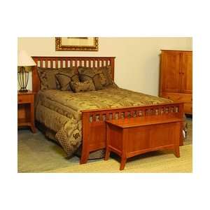  Emily Queen Bed   Solid Pine Light Cherry Finish
