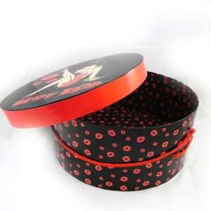  Hat box Betty Boop red black.