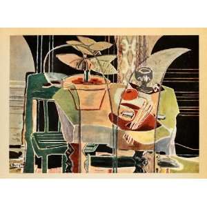  1956 Tipped In Print Georges Braque Interior Palette 