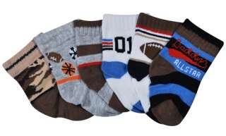 CARTERS baby boys socks All Star 6 pairs  