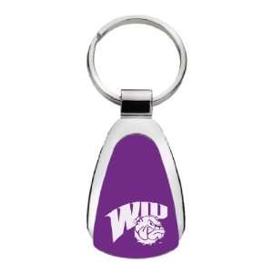  Western Illinois University   Teardrop Keychain   Purple 