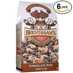 Brent & Sams Cookies, Extra Chocolate Chip, 7 Ounce (Pack of 6 