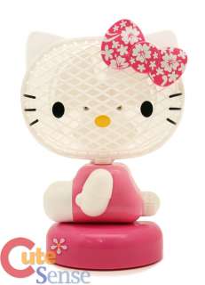 Sanrio Hello Kitty Mini Table Fan w/ Pink Flowers Bow  