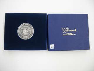 Blackinton TYRINGHAM MASS 250th Anniversary .999 Fine Silver Medallion 