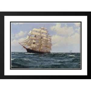   Montague 38x28 Framed and Double Matted Under Sail