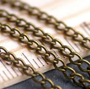 Antique Bronze Vintaged Link Chains Necklace 3.4x2.4mm c211 PICK 