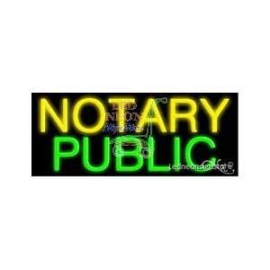  Notary Public Neon Sign 13 Tall x 32 Wide x 3 Deep 