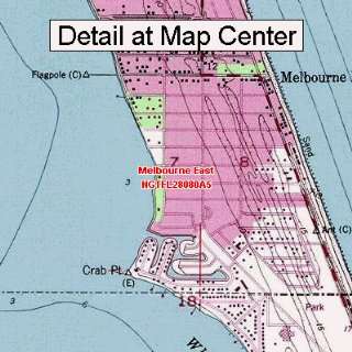   Map   Melbourne East, Florida (Folded/Waterproof)