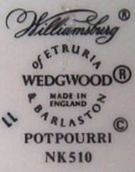 pc Set Wedgwood WILLIAMSBURG POTPOURRI PATTERN Cereal Bowls/B&B 
