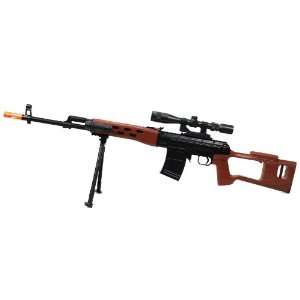  SVD AK Sniper Rifle FPS 400 Bipod, Scope, Flashlight 40 Airsoft 