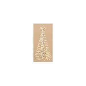  Pack of 16 Winters Beauty Gold Wireburst Tree Shaped 
