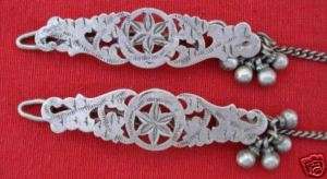 ANTIQUE TRIBAL OLD SILVER JEWELLERY HAIR PIN/CLIPS IND  