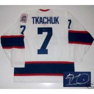  Keith Tkachuk Winnipeg Jets Signed Vintage Jersey Coa 