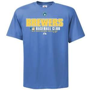   Brewers Light Blue Cooperstown Practice T shirt