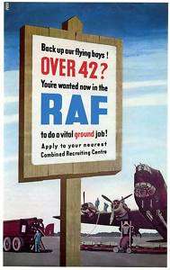 WW2 British RAF Army recruiting propaganda poster  