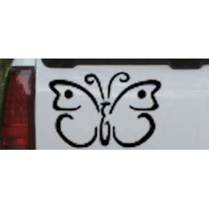 Butterfly 3 Butterflies Car Window Wall Laptop Decal Sticker    Black 