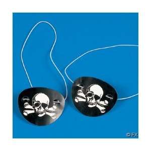  24 Pirate Eye Patches Skull Crossbones Party Favors