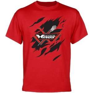 Philadelphia Wings Swoop T Shirt   Red