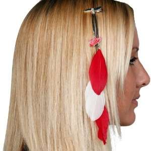  Detroit Red Wings Team Color Feather Hair Clip Sports 