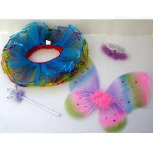  Toddler Girls   Includes Wings, Wand, Crown Comb & Toule Tutu Skirt