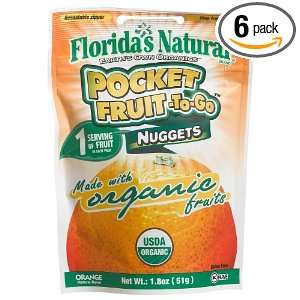   Natural Pocket Fruit to go Nuggets Orange, 1.80 Ounce Bags (Pack of 6