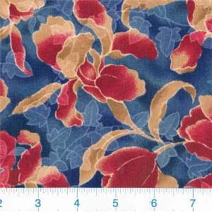  45 Wide Ivy Orchid   Blue Fabric By The Yard Arts 