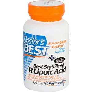 Doctors Best Best Stabilized R Lipoic Acid, 180 Veggie 