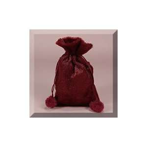    12ea   6 X 9 Burgundy Plush Fur Bag