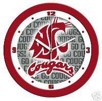 Washington State University Cougars WSU 12 Wall Clock  
