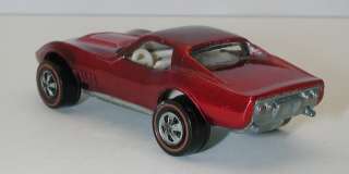 Redline Hotwheels Red 1968 Custom Corvette  