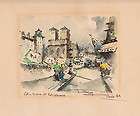 FAYEIN FRENCH COLOR PENCIL DRAWING PARIS 1963 SIGNED items in 