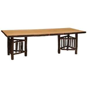   8516 Hickory Rectangle Extended Log Dining Table Furniture & Decor