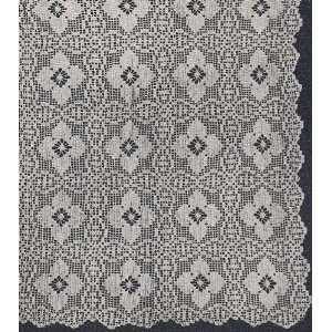 Crochet PATTERN to make   Filet Medallion Flower Bedspread Motif Block 