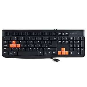  104 Key USB Gaming Keyboard w/8 Color Keys (Black 