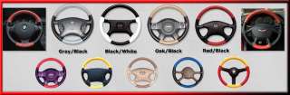 Ford 2 Tone Leather Steering Wheel Cover   Custom Fit  